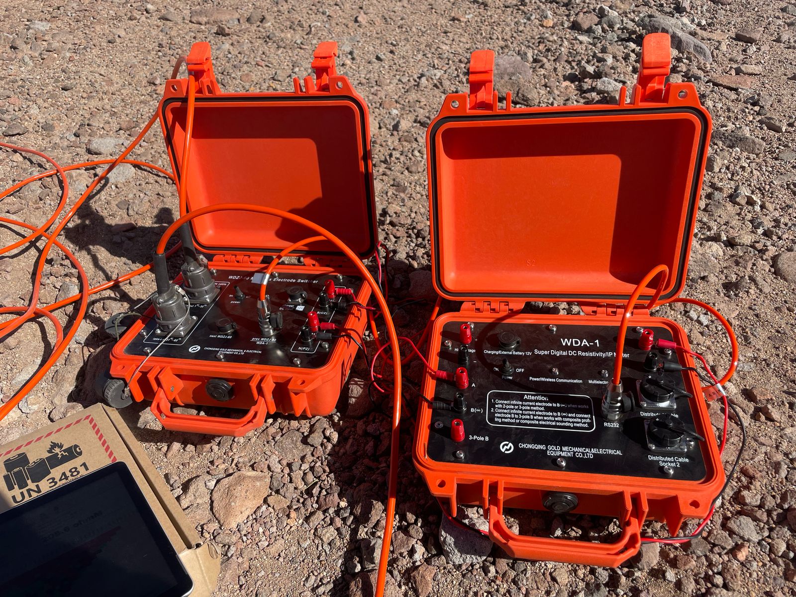 Equipo WDA-1 de resistividad/IP con conmutador multielectrodo en terreno